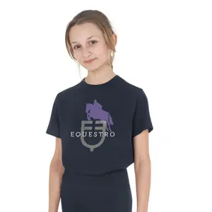 Kid's cotton T-shirt Equestro Horse Jump Glossy image-2