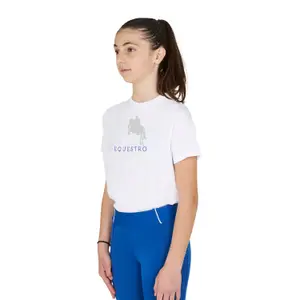 Kid's cotton T-shirt Equestro Horse Jump Glossy image-0