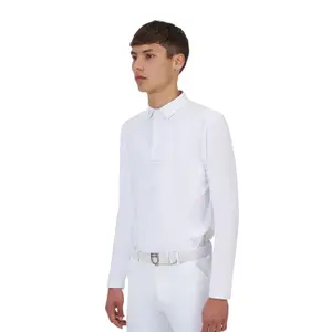 Long-sleeved competition polo shirt Equestro Ridertechnology image-2