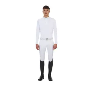 Long-sleeved competition polo shirt Equestro Ridertechnology