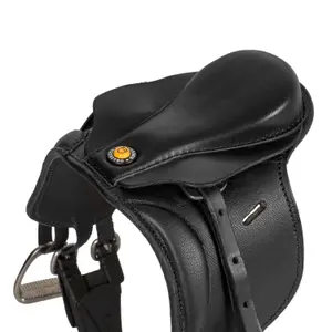 Leren dressuurzadel voor paarden Equestro image-3