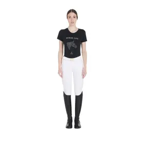 T-shirt με σχέδιο άλογο με στρας για γυναίκες Equestro image-0