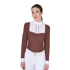 Women's long sleeve competition polo shirt Equestro image-1