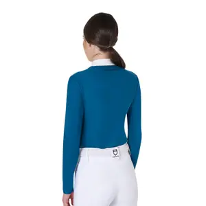 Polo de competição de manga comprida para mulher Equestro image-1