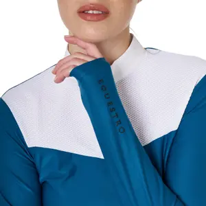 Polo de competição de manga comprida para mulher Equestro image-3