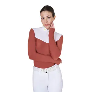 Polo de competição de manga comprida para mulher Equestro image-1