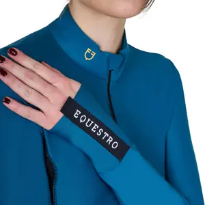Polo de competición de manga larga para mujer Equestro image-3