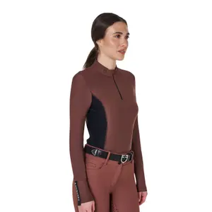 Polo de competición de manga larga para mujer Equestro image-2