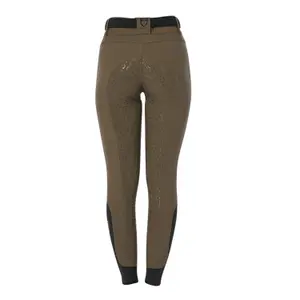 Calças de equitação  de cintura alta full grip para mulher Equestro image-1