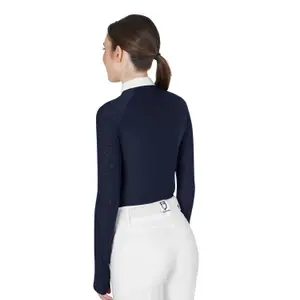 Women's long-sleeved competition polo shirt Equestro image-1