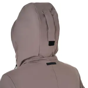 Plumífero largo con capucha de mujer Equestro image-1