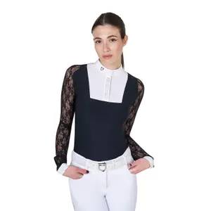 Dames competitie polo Equestro Black Label image-0