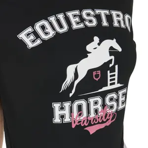 Μπλούζα φανέλα με σχέδιο άλογο για γυναίκες Equestro image-3