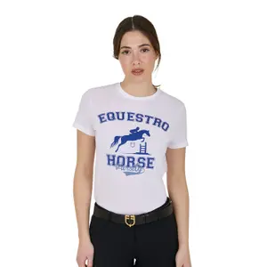 Μπλούζα φανέλα με σχέδιο άλογο για γυναίκες Equestro image-1