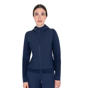Women's nylon and mesh hoodie sweatshirt Equestro image-0