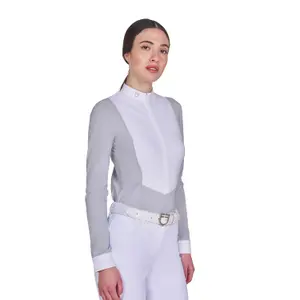 Women's long sleeve competition polo shirt Equestro image-3