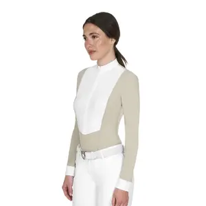 Polo da competizione a maniche lunghe da donna Equestro image-2