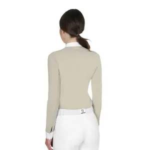 Polo da competizione a maniche lunghe da donna Equestro image-1