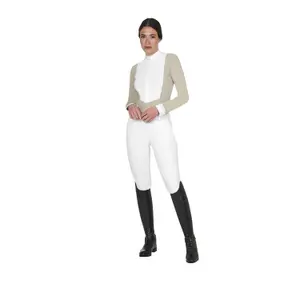 Polo da competizione a maniche lunghe da donna Equestro image-3
