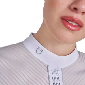 Discreet and Elegant Rhinestone Competition Polo Women Equestro image-2