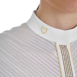 Discreet and Elegant Rhinestone Competition Polo Women Equestro image-5