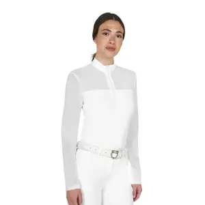 Women's long sleeve competition polo shirt Equestro Mesh image-0