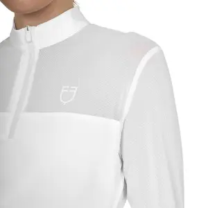 Women's long sleeve competition polo shirt Equestro Mesh image-2