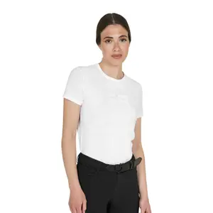 T-shirt από βαμβάκι με λογότυπο γυναίκας Equestro image-0
