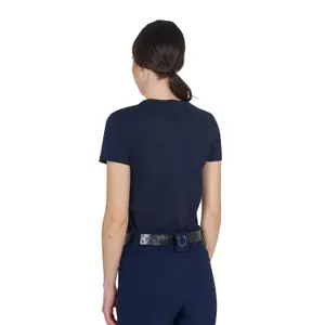 Women's Cotton Logo Elegant T-shirt Equestro image-1
