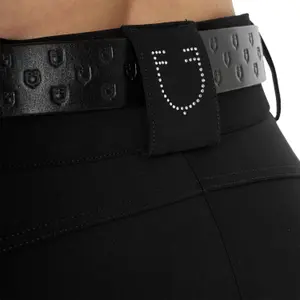 Mid grip riding Trousers for women Equestro Stones Logo image-3