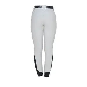 Mid grip riding Trousers for women Equestro Stones Logo image-1