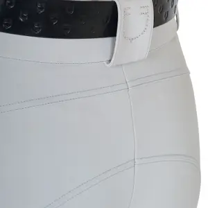 Mid grip riding Trousers for women Equestro Stones Logo image-3