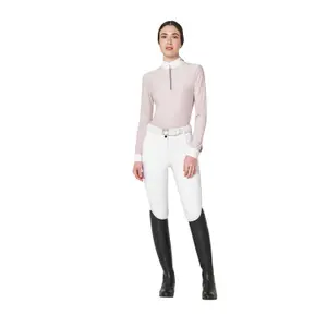 Women's long sleeve competition polo shirt Equestro Stones Tape image-5