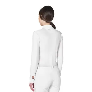 Women's long sleeve competition polo shirt Equestro Stones Tape image-1