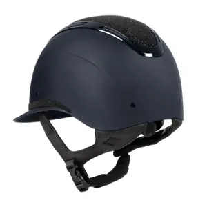 Reithelm mit Visiere Polo mit Diamanten und mattem Gehäuse für Damen Equestro Apocalypse image-1