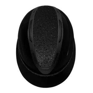 Polo riding helmet with visor, diamonds and shiny shell for women Equestro Apocalypse image-2