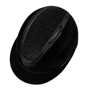 Polo riding helmet with visor, diamonds and shiny shell for women Equestro Apocalypse image-3