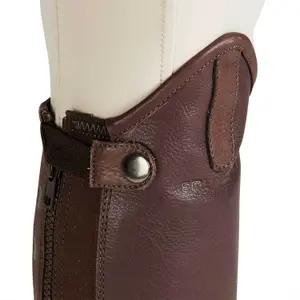 Mini-chaps van leer met silicone-inzetten Equestro image-5