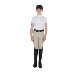 Polo de equitación de concurso transpirable para niño Equestro image-0