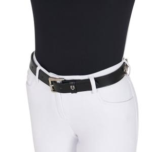 Damen Ledergürtel im englischen Diamantdesign Equestro image-1