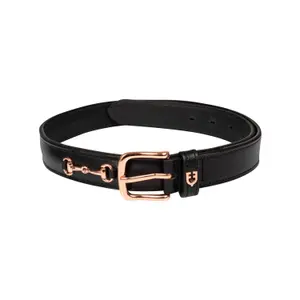English leather belt with horse bit for women Equestro image-0