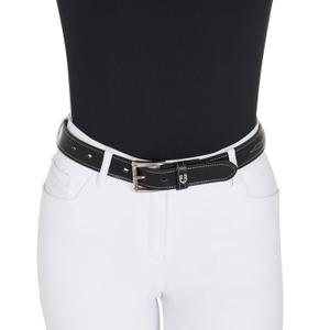 Cinturón de cuero con bordado de doble costura Equestro image-2