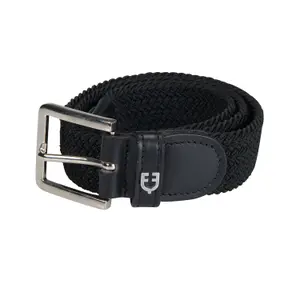 Damen elastischer Gürtel mit Kreuzmuster Equestro image-0
