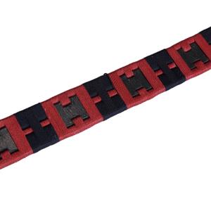 Damernas läderbälte med geometriskt mönster Equestro image-4