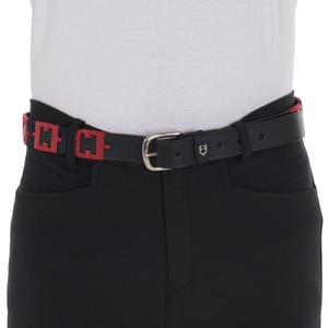 Damernas läderbälte med geometriskt mönster Equestro image-6