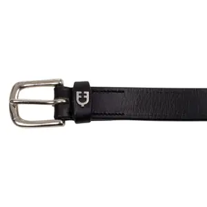 Cinturón de cuero inglés con bordado en contraste para mujer Equestro image-1