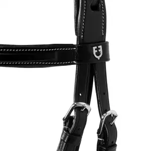 English leather riding bridles for horses Equestro image-3
