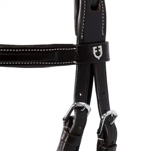 English leather riding bridles for horses Equestro image-3