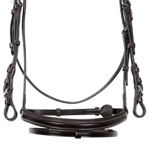 English leather riding bridles for horses Equestro image-5