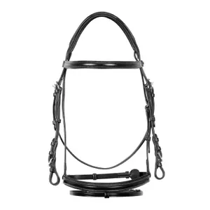 Freios anatômicos de equitação para cavalo em couro Equestro image-1